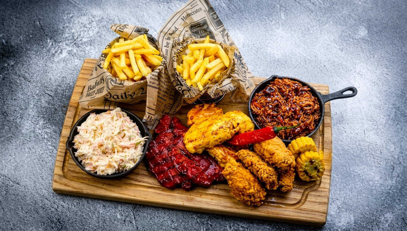 BabyBack Ribs & BBQ rikkalik lihavalik kahele koos veini või mahlaga
