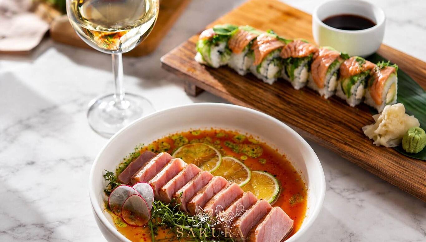 3-course taste experience at Sakura restaurant