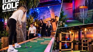 Elamusgolfikeskusa 12. dzimšanas dienas proga īpašu efektu minigolfs, diskgolfs un kāpņu golfs -50%