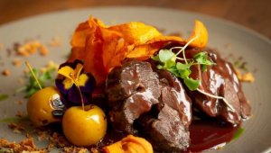 5-udzīņu degustācijas ēdiens Tallinas vecpilsētas restorānā Trofē