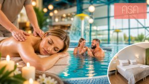 Lõõgastav puhkusepakett kahele koos massaaži ning vee- ja saunakeskuse külastusega Asa Spa Hotellis