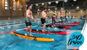 Lõbus treening sup laual Sõle spordikeskuses