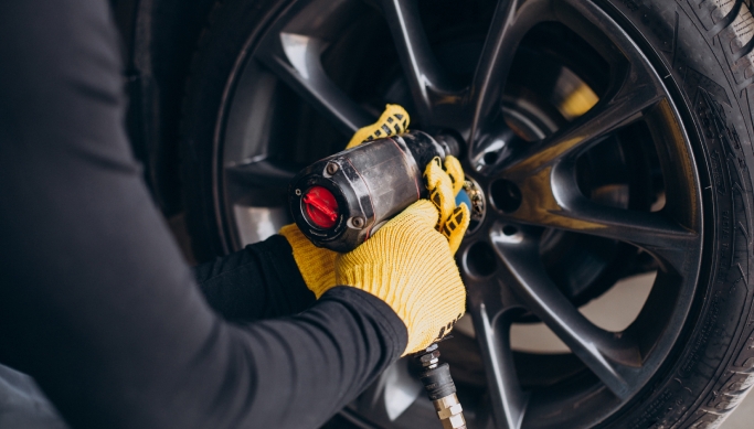 Tire replacement for passenger cars at AMGarage auto service -34%